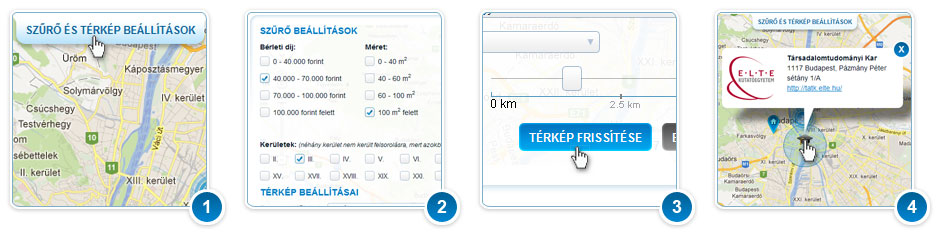 Segítség a térkép használatához